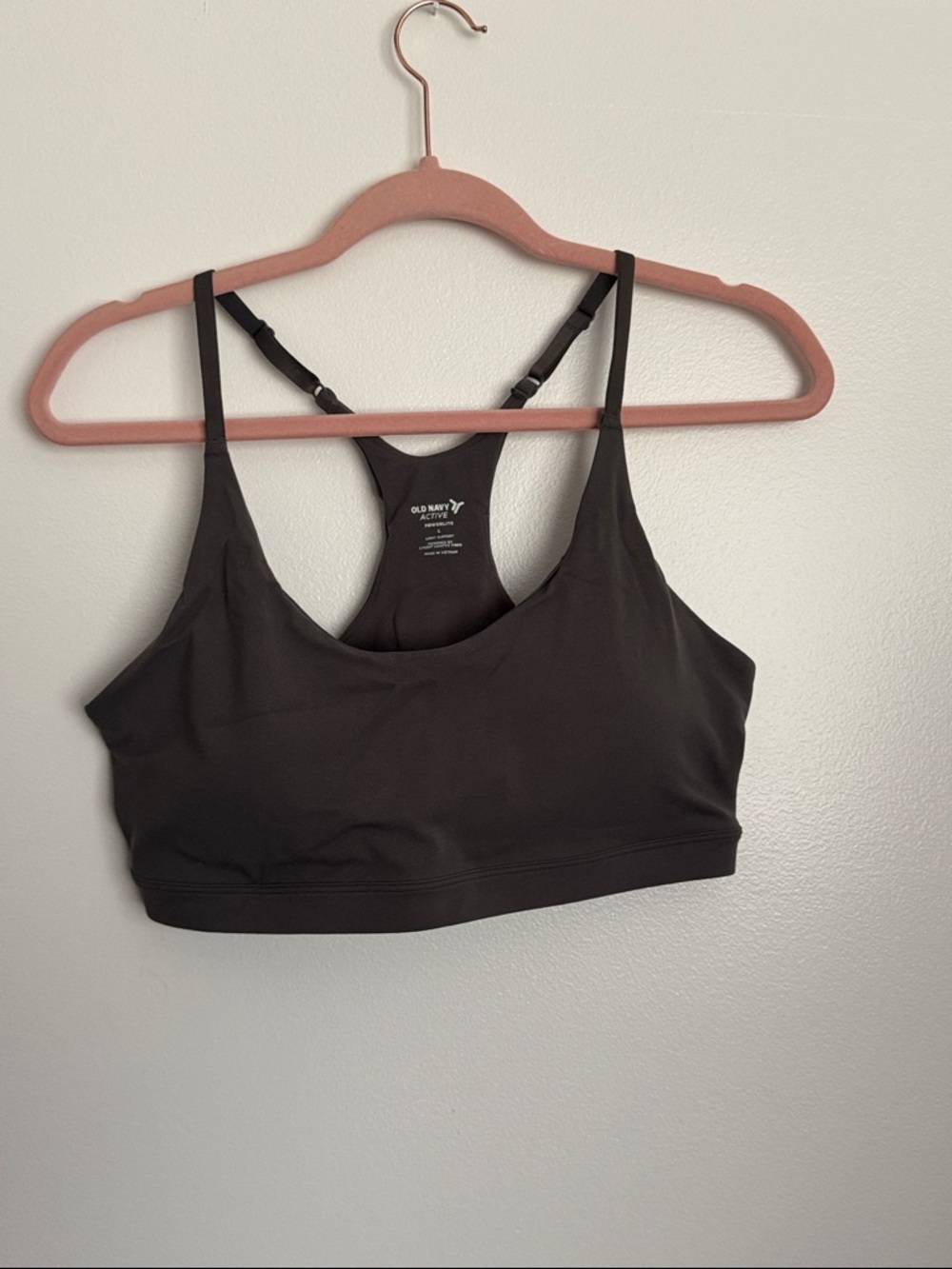 Old Navy Gray Adjustable-Strap Racerback Sports Bra